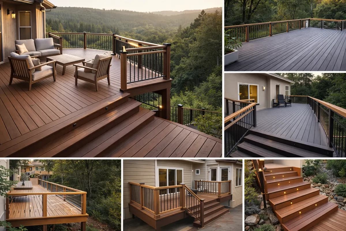Custom deck under construction in Placerville, CA