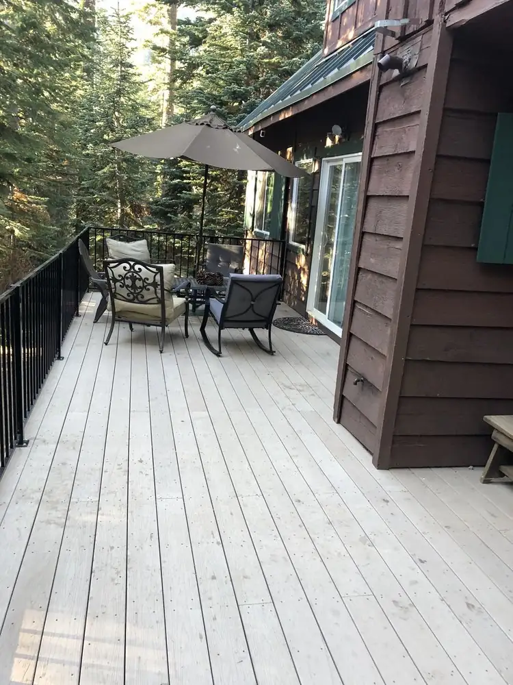 Trex composite deck with mountain views in South Lake Tahoe